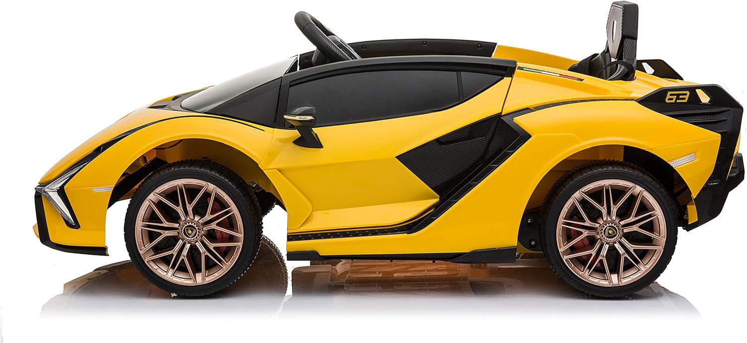 Macchina Elettrica per Bambini Licenza Ufficiale Lamborghini Sian 10,8V 5,4Ah Giallo