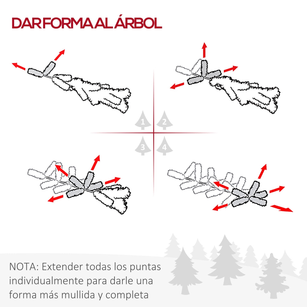 Albero di Natale Artificiale Stretto 180 cm ¨C zephmum ¨C Verde con 390 Rami e Base Scomponibile