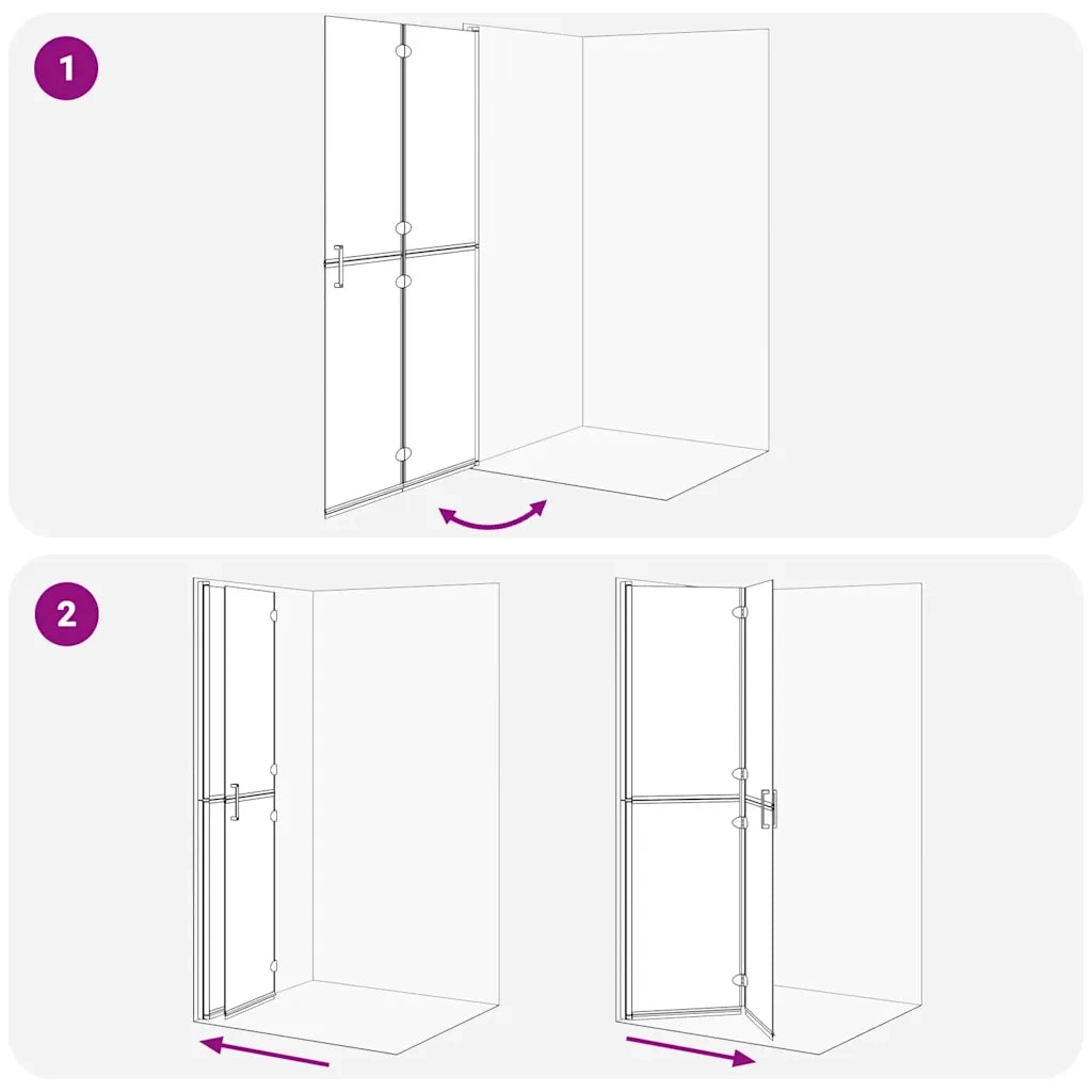 Parete doccia walk-in Oro 100 x 6,5 x 190 cm CFW1747547