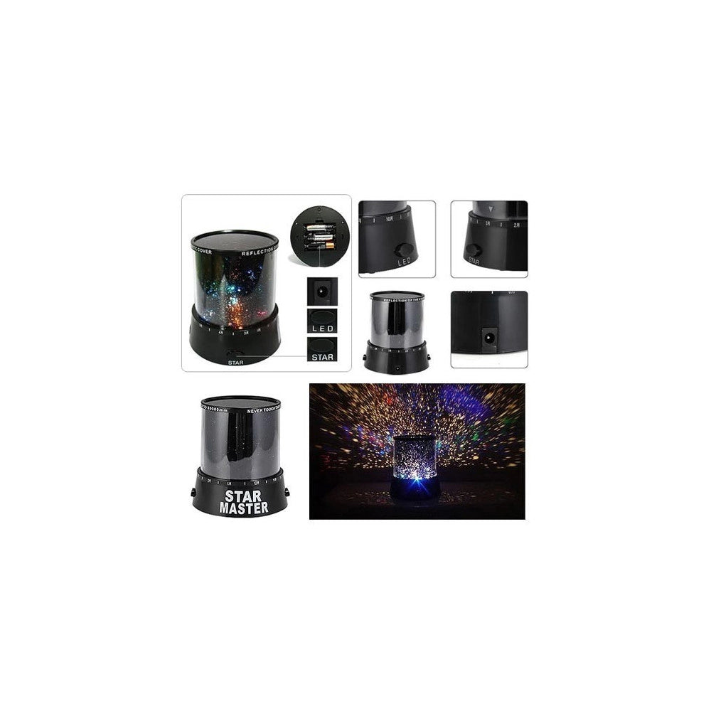 Trade Shop - Star Master Lampada Proiettore Di Stelle Led Colori Notte Effetto Cielo Stellato -
