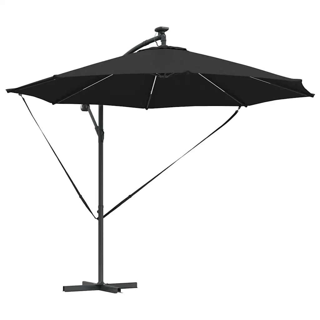 Ombrellone 294 x 294 x 248 cm Poliestere e Alluminio Nero 42003387