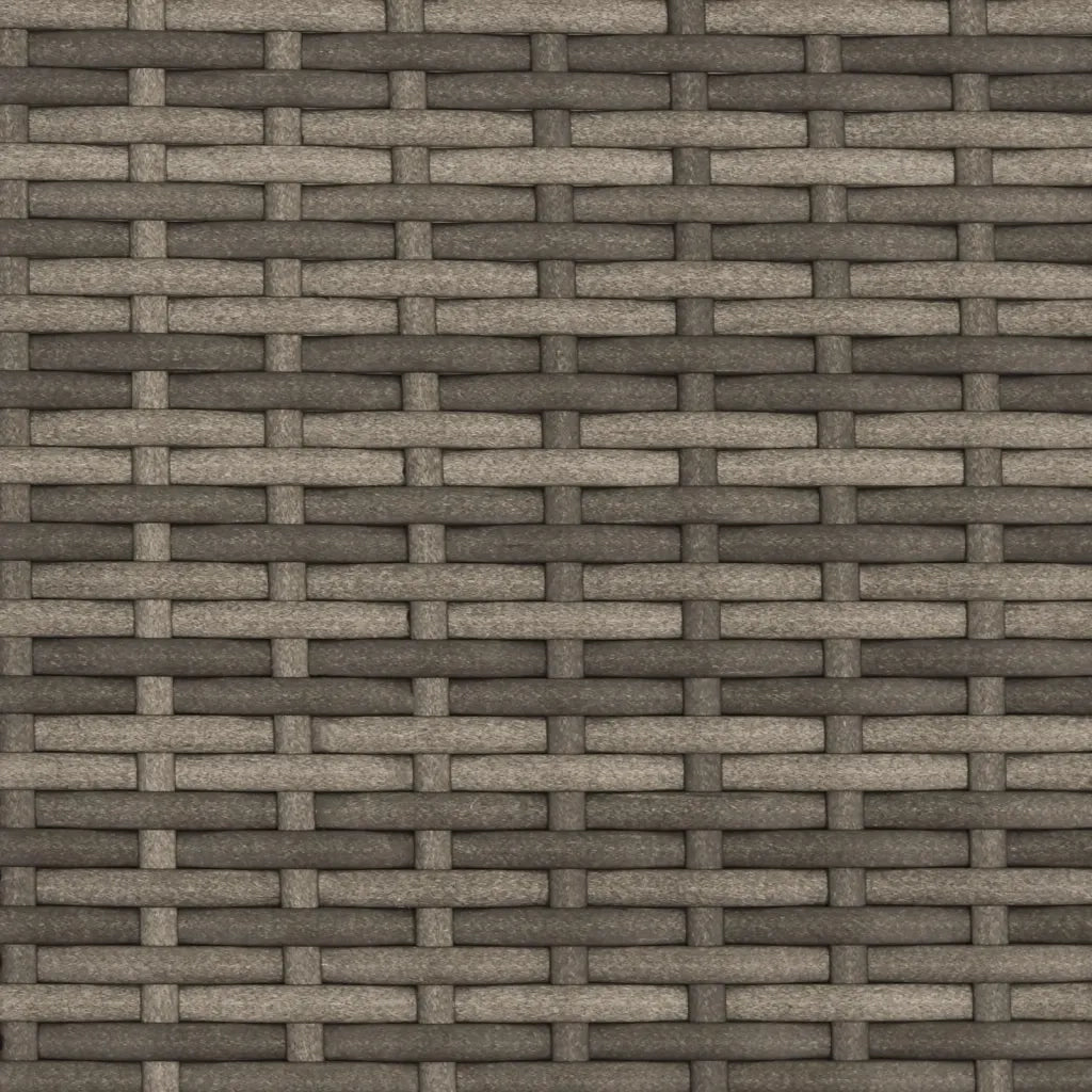 Lettino Prendisole con Cuscini GrigioÂ in Polyrattan