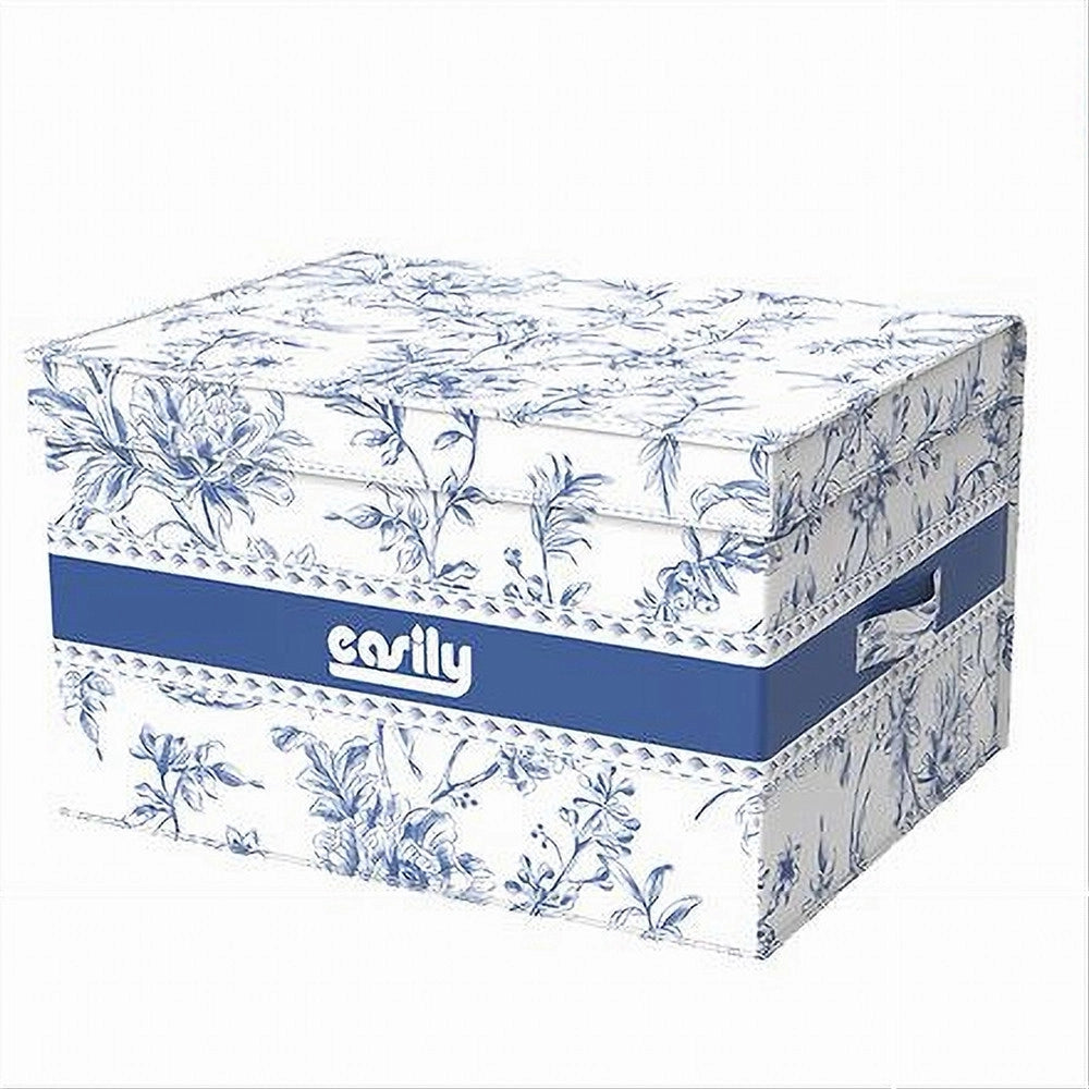 Trade Shop - Box Portatutto Scatola Salvaspazio Contenitore Organizer 30x28x15cm Fantasia 87313 -