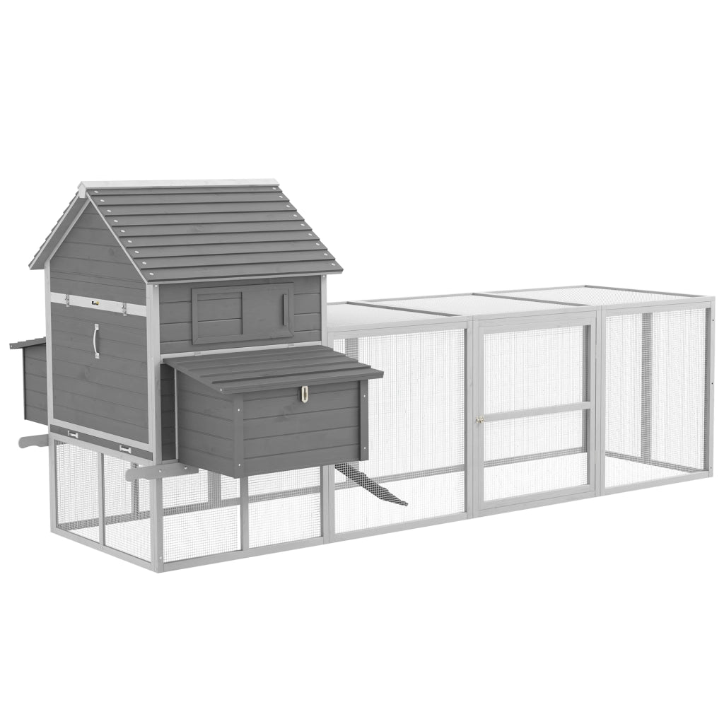 Pollaio da Giardino con Casetta ¨C zephmum ¨C Grigio 310.5x149.5x149cm