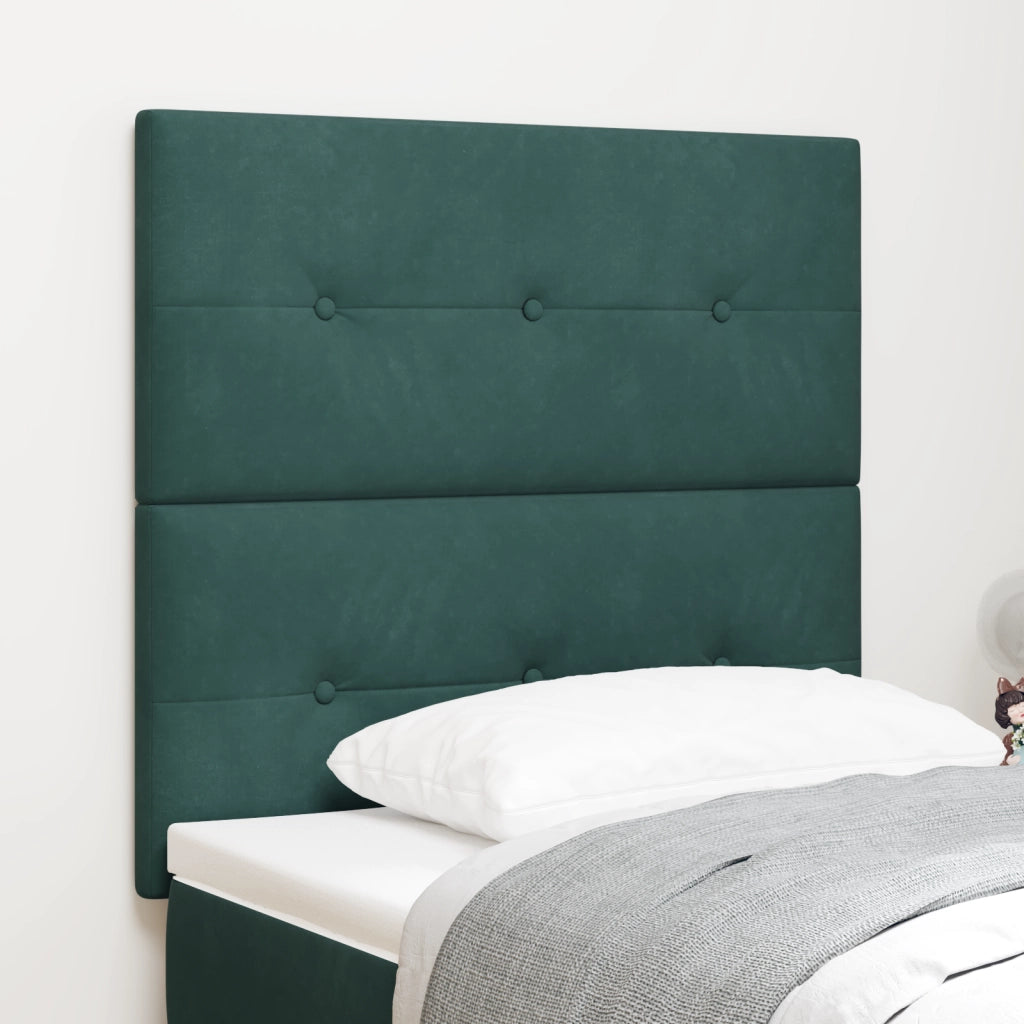 Testata LED  Verde Scuro 100 cm Velluto