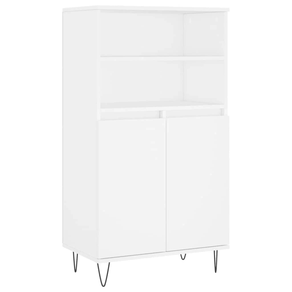 Buffet credenza cassettiera mobiletto mobile contenitore organizer cucina soggiorno salotto alto 60 x 36 x 110 cm legno ingegnerizzato bianco 02_0032469