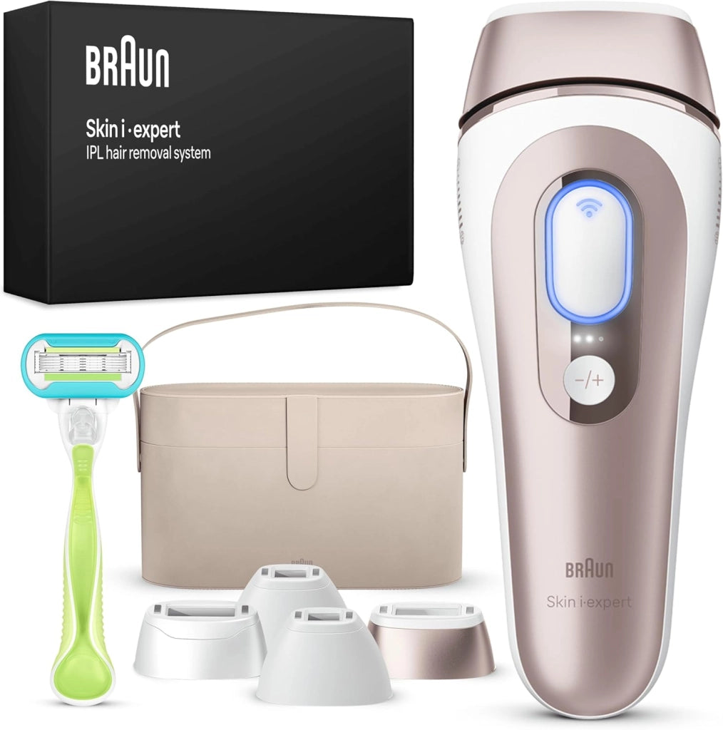 Braun Skin I·Expert Epilatore Luce Pulsata Smart, Depilatore Corpo Donna, Alternativa Laser Peli Donna, Include Pochette, Rasoio Venus, Luce Pulsata Braun, 4 Testine Viso E Corpo, PL7387