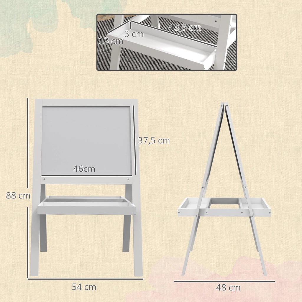 Tavolo da disegno per bambini ¨C zephmum ¨C 2 in 1 lavagna magnetica e gessetti