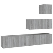 Set di mobili in legno ingegnerizzato Sonoma da 4 pezzi (mobile credenza mobile TV soggiorno camera da letto salotto) - 02_0024836