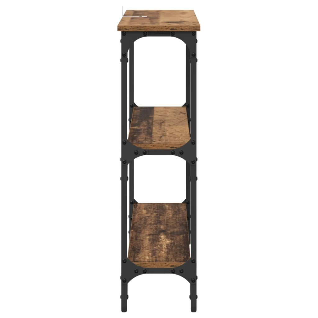 Tavolo consolle con lo scaffale Legno vecchio 75 x 22,5 x 75 cm 882196