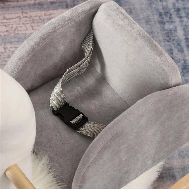 DONDOLO GIOCATTOLO A FORMA DI CIGNO PER BAMBINI 18-36 MESI  BIANCO E GRIGIO