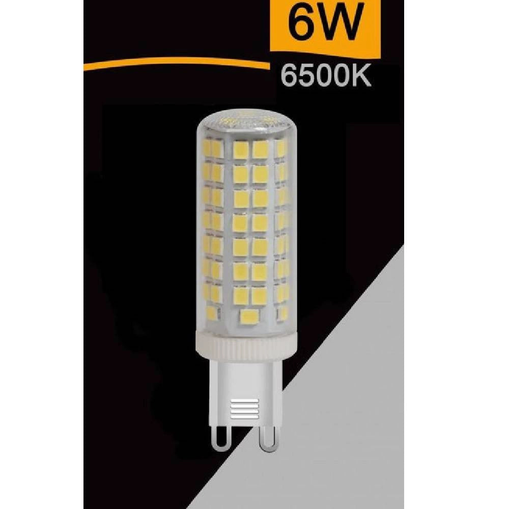 Trade Shop - Lampadina Tubolare Led Smd G9 6 W 680 Lm Luce 3000k 4000k 6500k Sparac-g9-6w-ce2 - -bianco Freddo      -