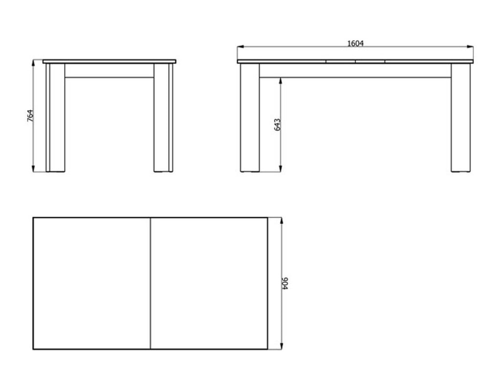 Lanusei, Tavolo Allungabile 8 Posti, 160.5x90.5x76.5h cm Marrone Rovere Nodi