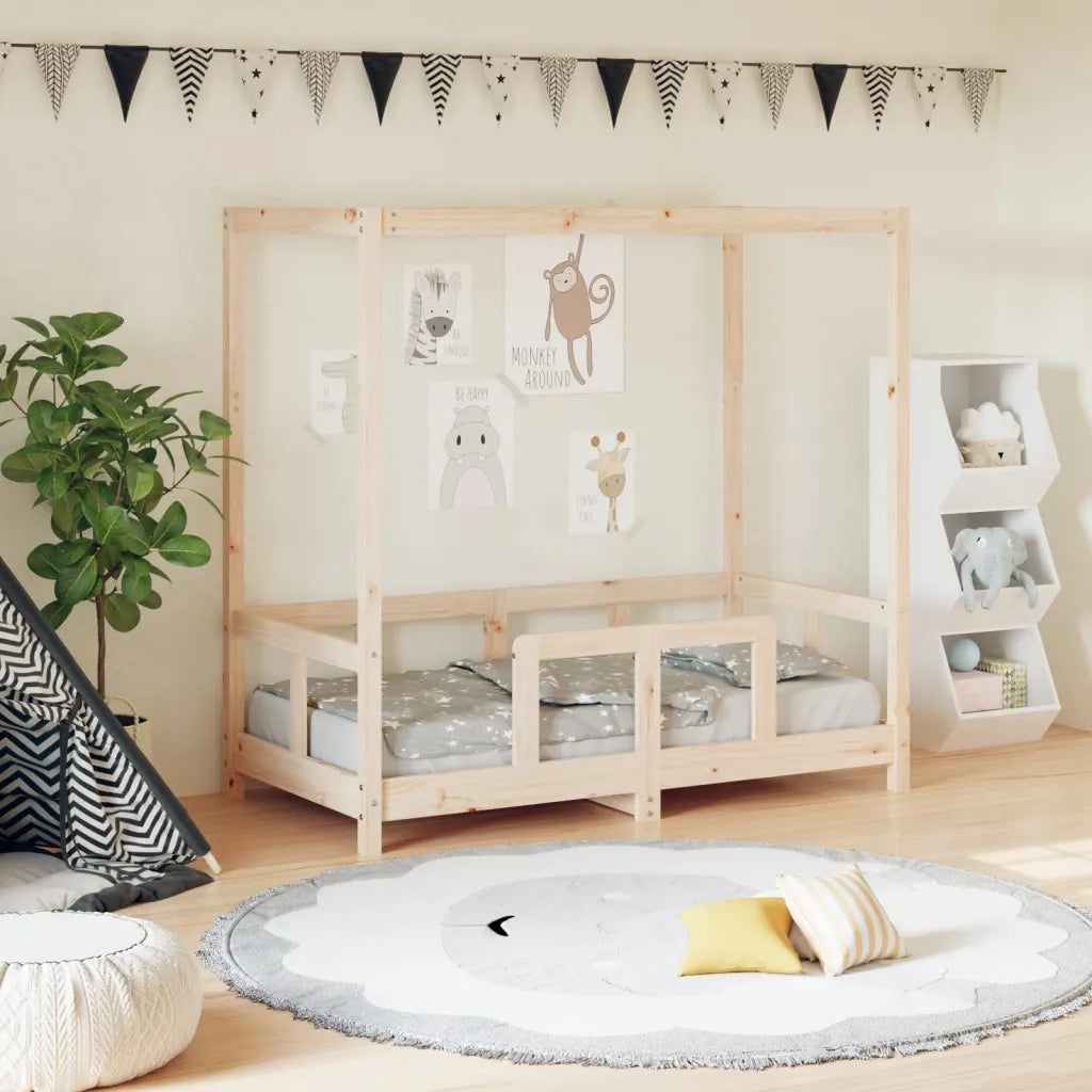 Giroletto per Bambini-Struttura Letto Bambini 70x140 cm in Legno Massello di Pino 534581