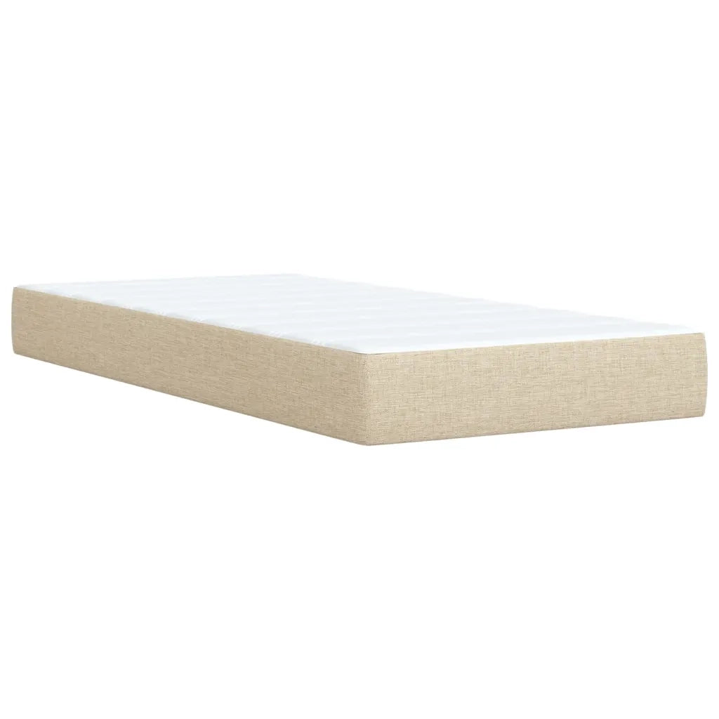 Giroletto a Molle con Materasso Crema 90x190 cm in Tessuto 3292655