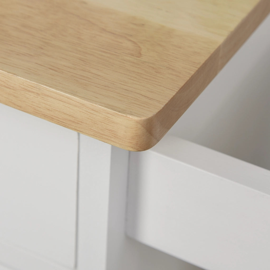 Carrello da cucina con cassetto e ripiano ¨C zephmum ¨C bianco