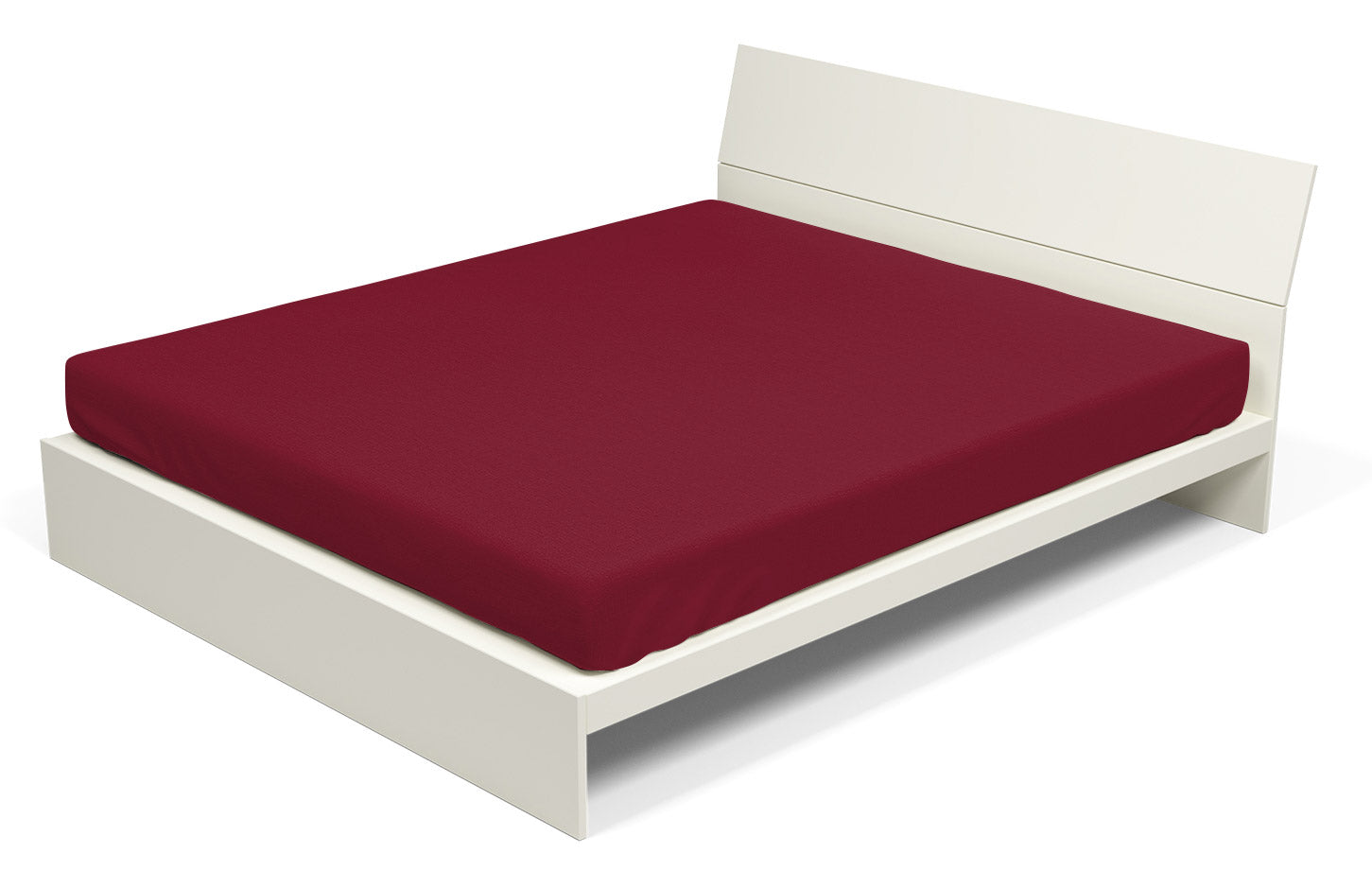 Lenzuolo Sotto con Angoli ed Elastico Tinta Unita Bordeaux Matrimoniale Maxy