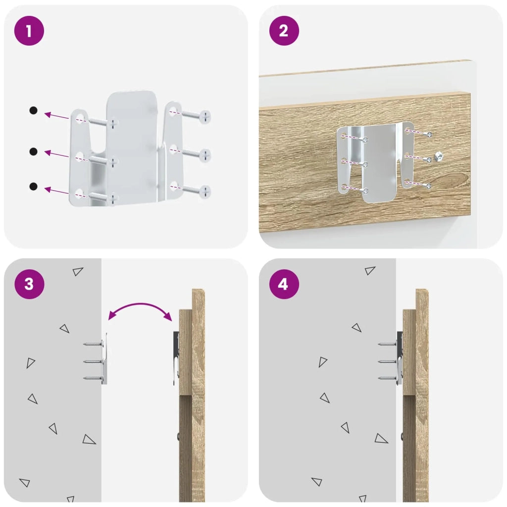 Testiera da Muro BREDA Rovere Sonoma Legno ingegnerizzato 897597