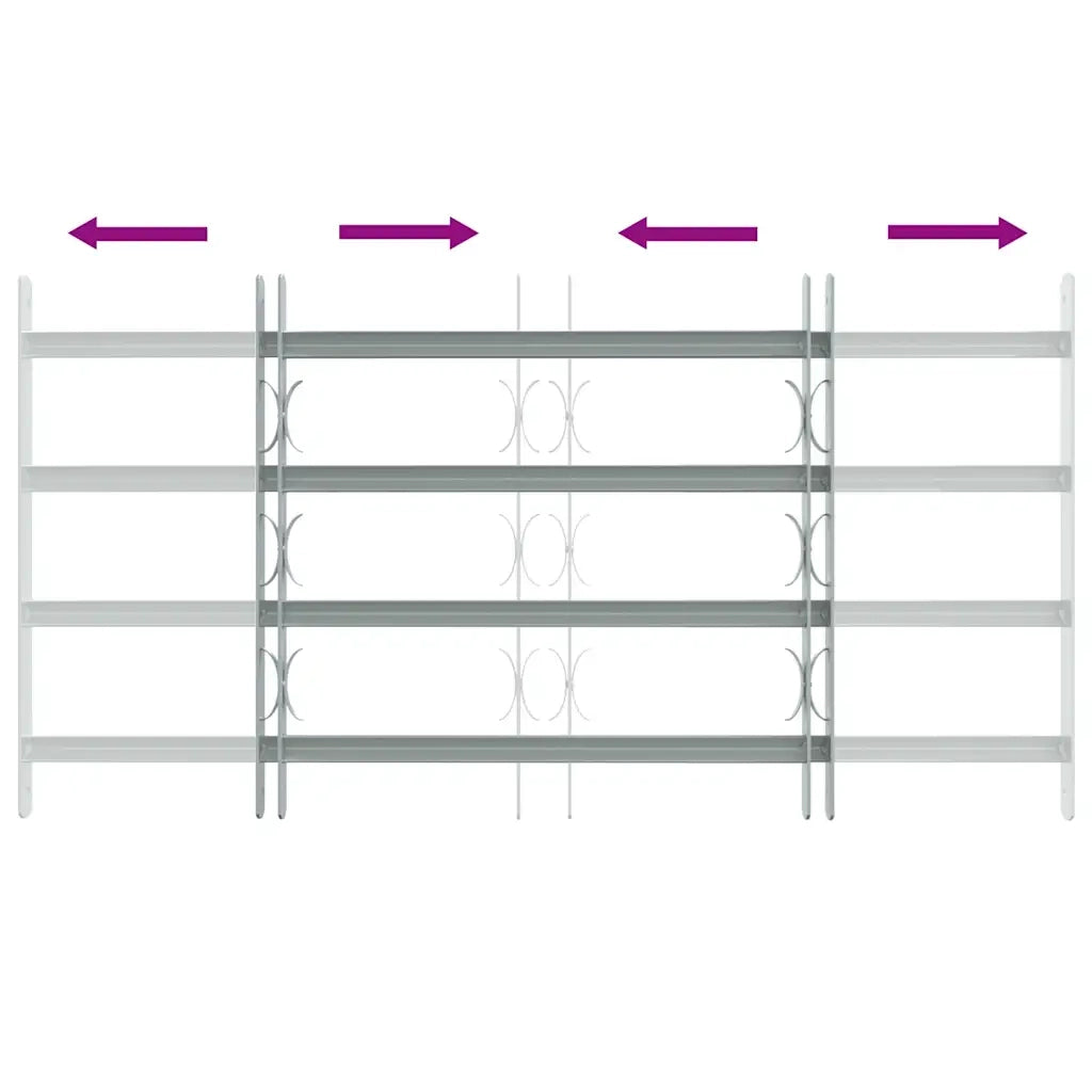 Grate per Finestre Regolabili 4 Barre Trasversali 700-1050 mm 141386
