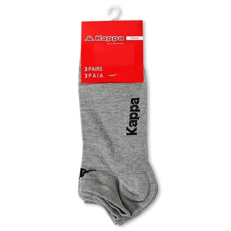 KAPPA FANTASMINO TAGLIA 45/47 DA UOMO MAGLIA JERSEY IN COTONE PACK DA 3 PAIA GRIGIO