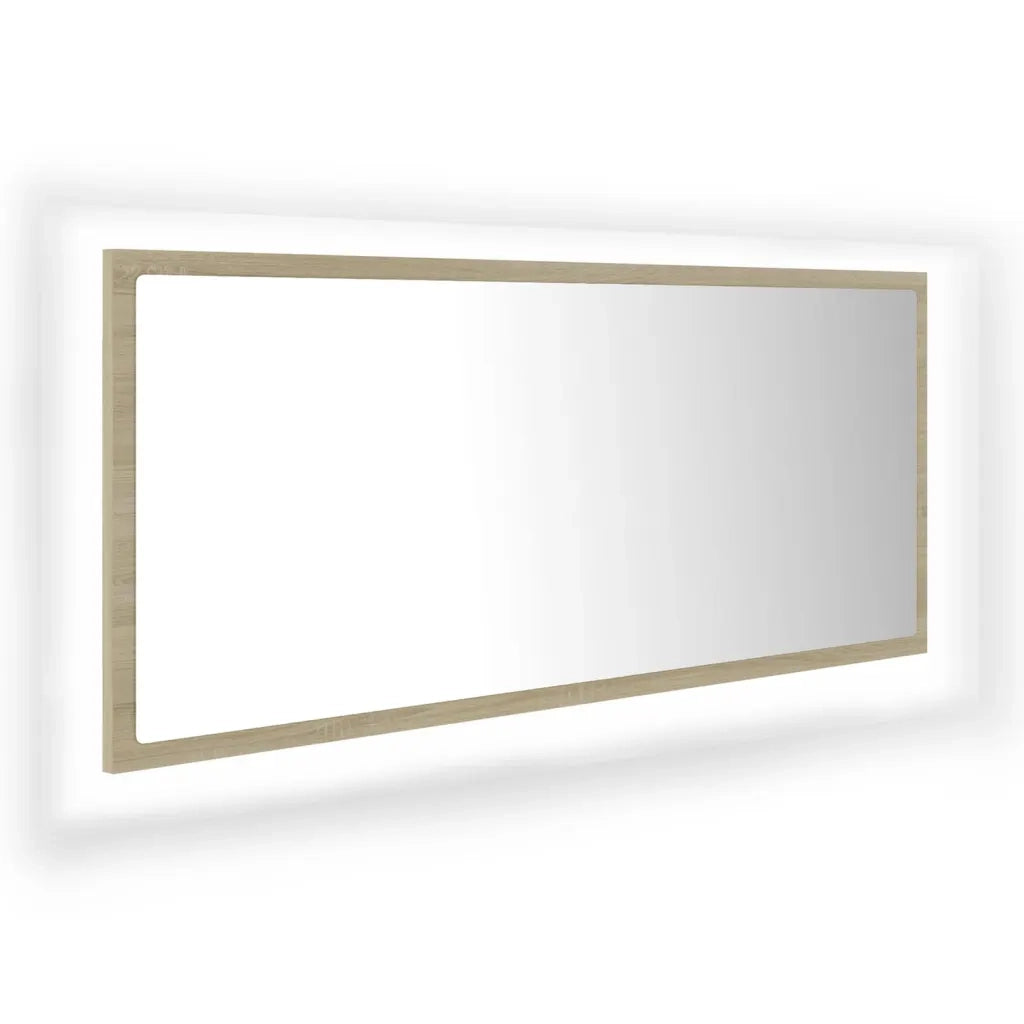 Specchio da Bagno LED Rovere Sonoma 100x8,5x37 cm in Truciolato cod mxl 65621