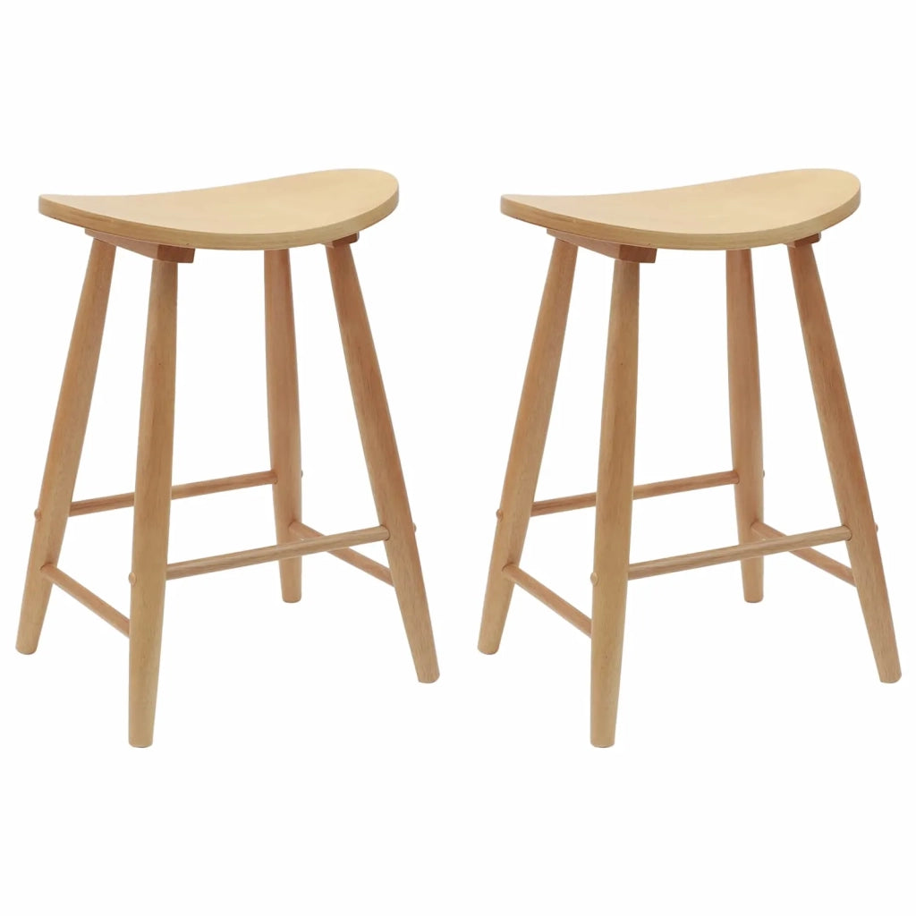 Sedie da pranzo 2 pcs Naturale 46 x 37 x 63 cm