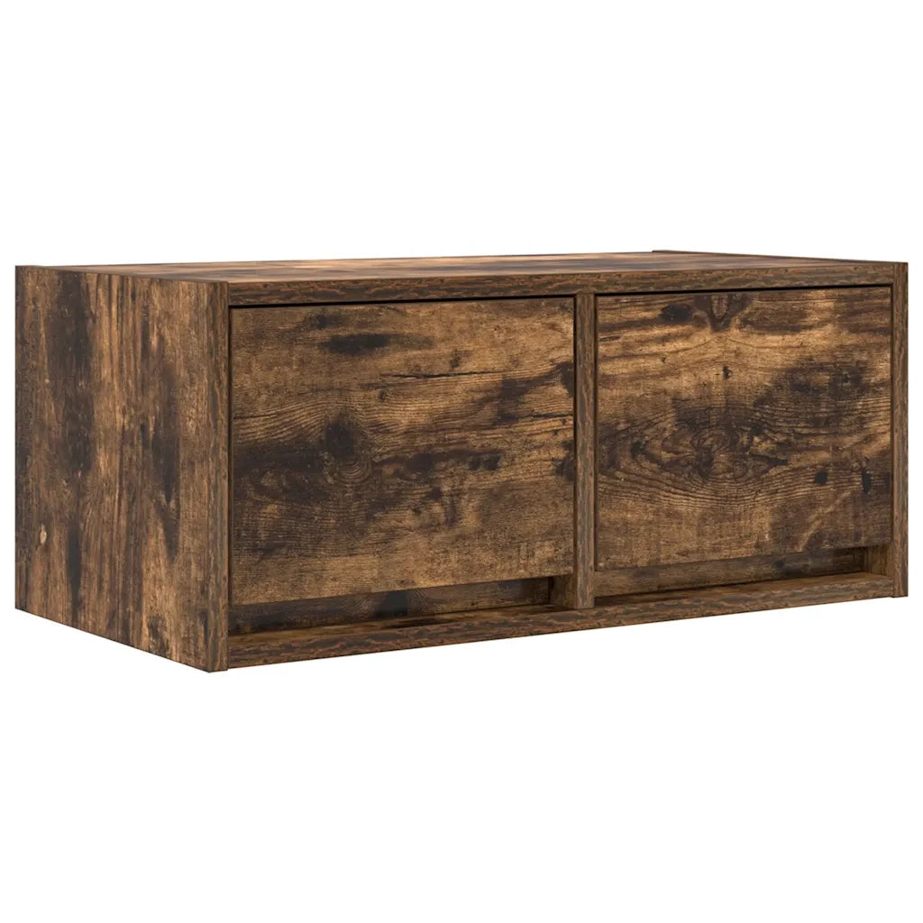 Mobili TV 2 pz Rovere Fumo 60x31x25,5 cm Legno Multistrato 861499