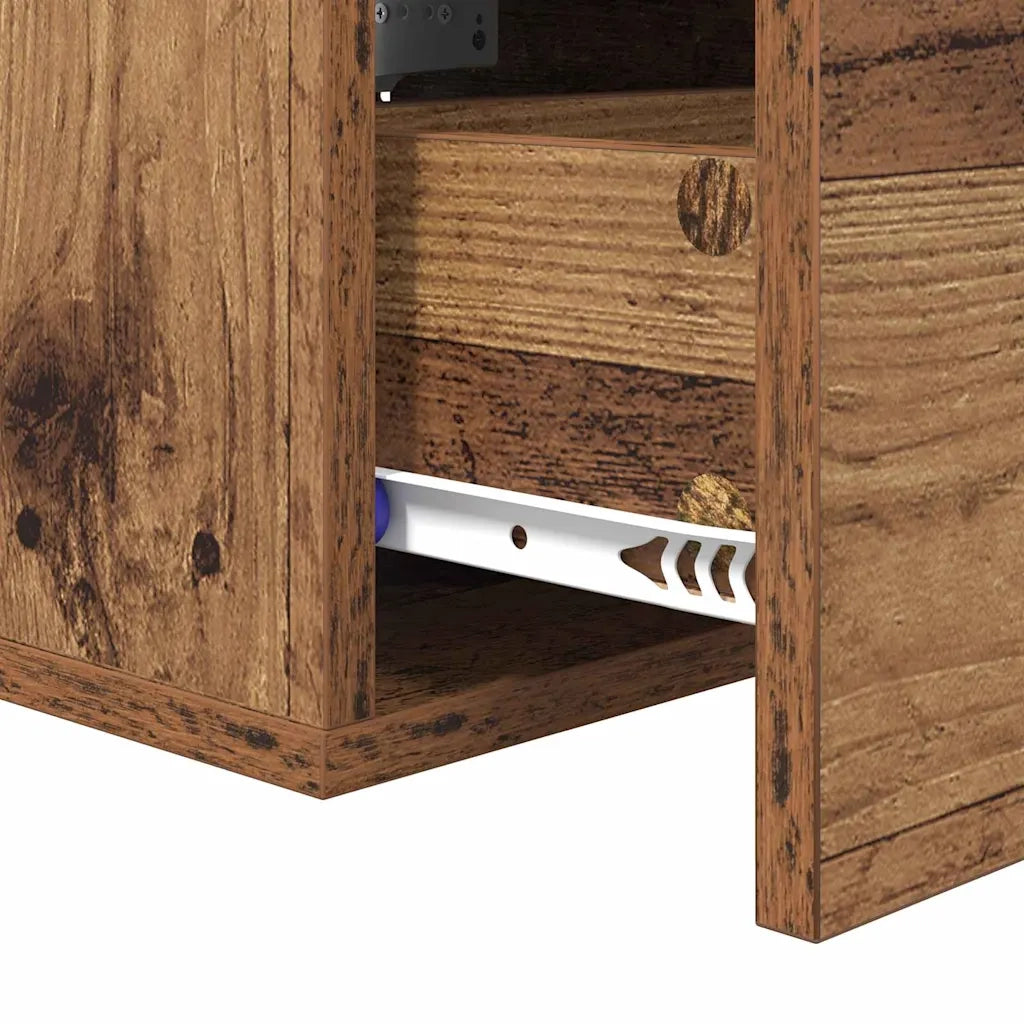 Armadio da Notte con cassetto Legno vecchio 35 x 35 x 20 cm 882350