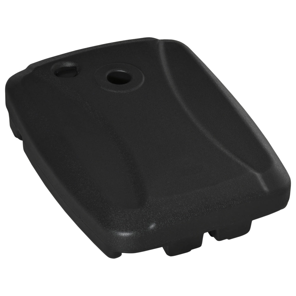 Base per Ombrellone 80x60x17 cm Riempibile fino a 75 kg con Base a T Inclusa Nero
