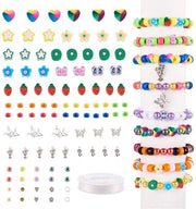 Kit per creare bracciali DIY - Inclusi fili e hanger - Multicolore - Adatto per bambini e adulti - 465 pezzi