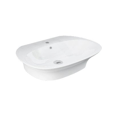 Lavabo sospeso in ceramica bianco cm 60 con foro rubinetto Sensation - Rak Ceramics