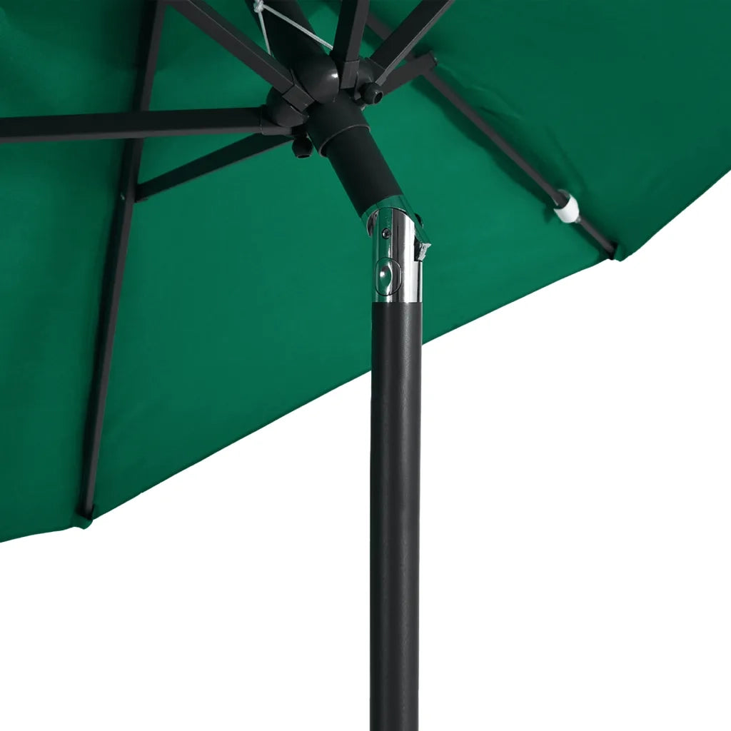 Ombrellone Giardino con Palo in Acciaio Verde 225x225x212 cm 4005059
