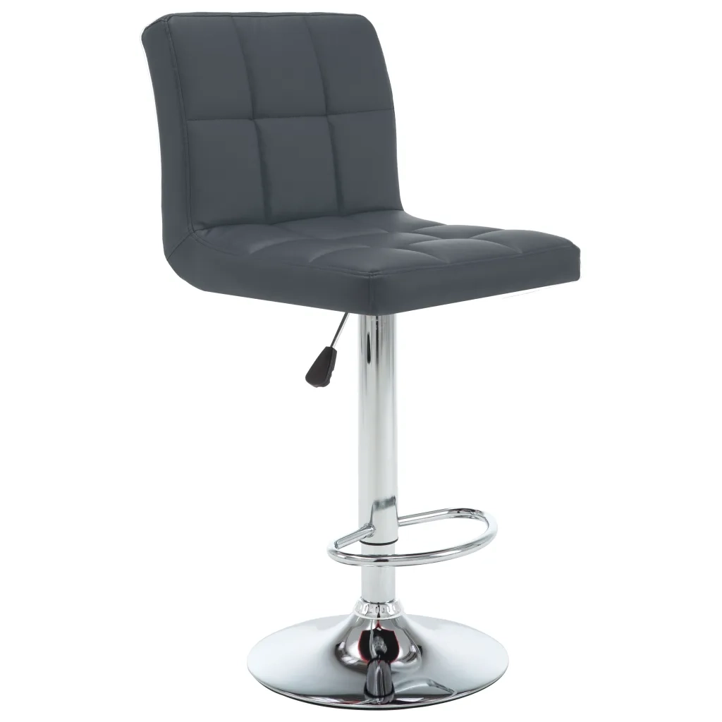 Sgabelli da Bar 2 pz Grigi in Similpelle  cod mxl 55824
