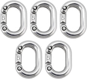 Connettore a catena 5mm - Acciaio inox 316 - Collegamenti a scatto - Impiego pesante - Qualità marina - Resistente all'ossidazione e corrosione