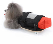 Sedile per cani con ruote silenziose per gatti e cani con problemi alle gambe - con tessuto Oxford - adatto per animali di peso 2-3,5 kg - protegge le articolazioni - sedile per animali con ruote