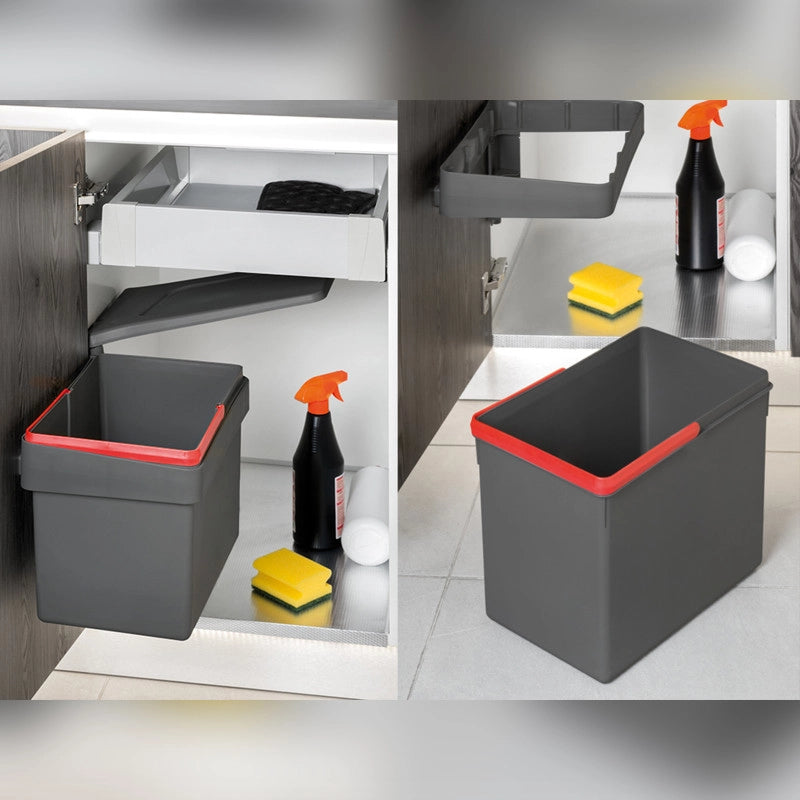 Kit di contenitori per la raccolta differenziata per cassetti da cucina Recycle Altezza Recycle 216 mm, 2x12 lt, 2x6 l..