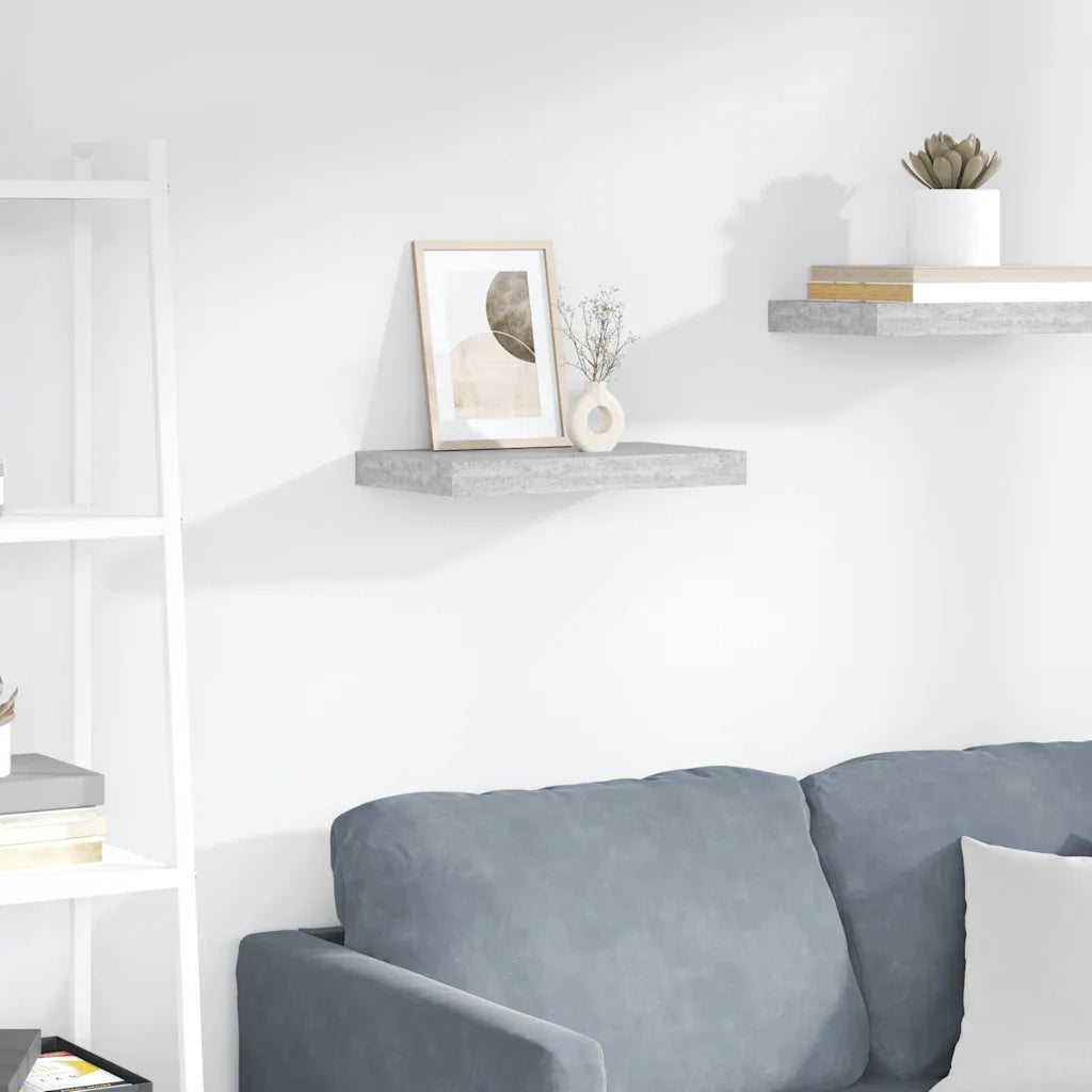 Scaffale a Parete Grigio Cemento 40x23x3,8 cm in MDF cod mxl 65854