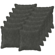 Cuscino con cuscino HOUTEN 12 pz Antracite Fleece in microfibra 935247