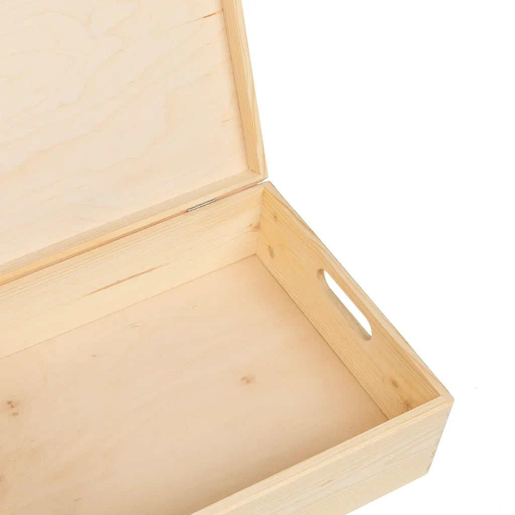 Scatola in Legno con Coperchio&Manici 40x30x13 cm Legno di Pino CFW3008861