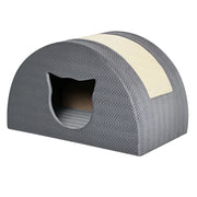 Cuccia per Gatti con Tiragraffi in Sisal ¨C Zephmum ¨C Grigio 48.5x30x30 cm