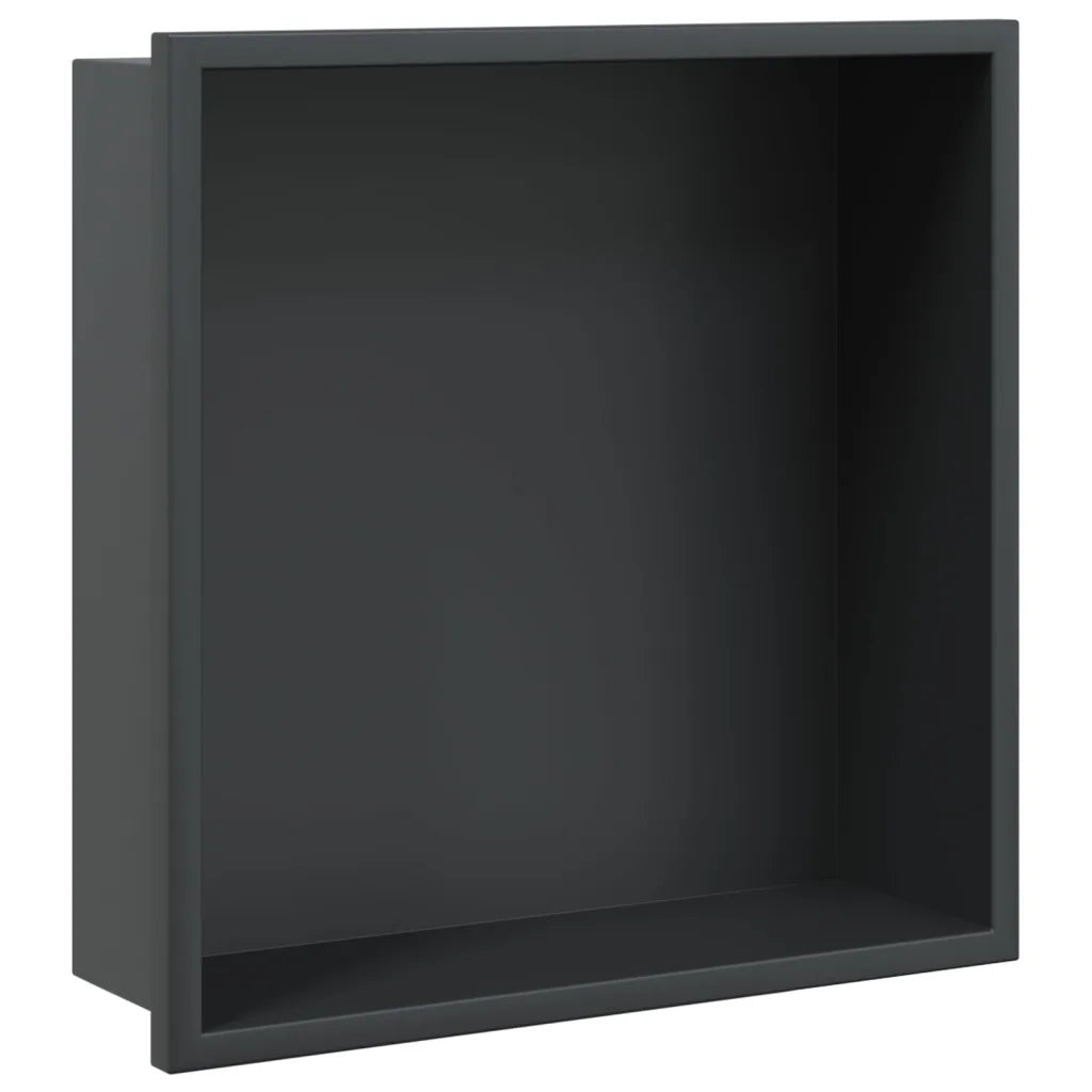 Nicchia per Doccia Nero Opaco 32x32x9cm in Acciaio Inox CFW7375393