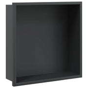 Nicchia per Doccia Nero Opaco 32x32x9cm in Acciaio Inox CFW7375393