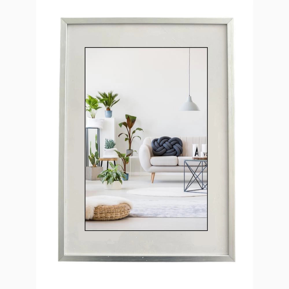 Cornice in alluminio Minimal 29,7x42 Formato A3 Argento per diplomi lauree Poster