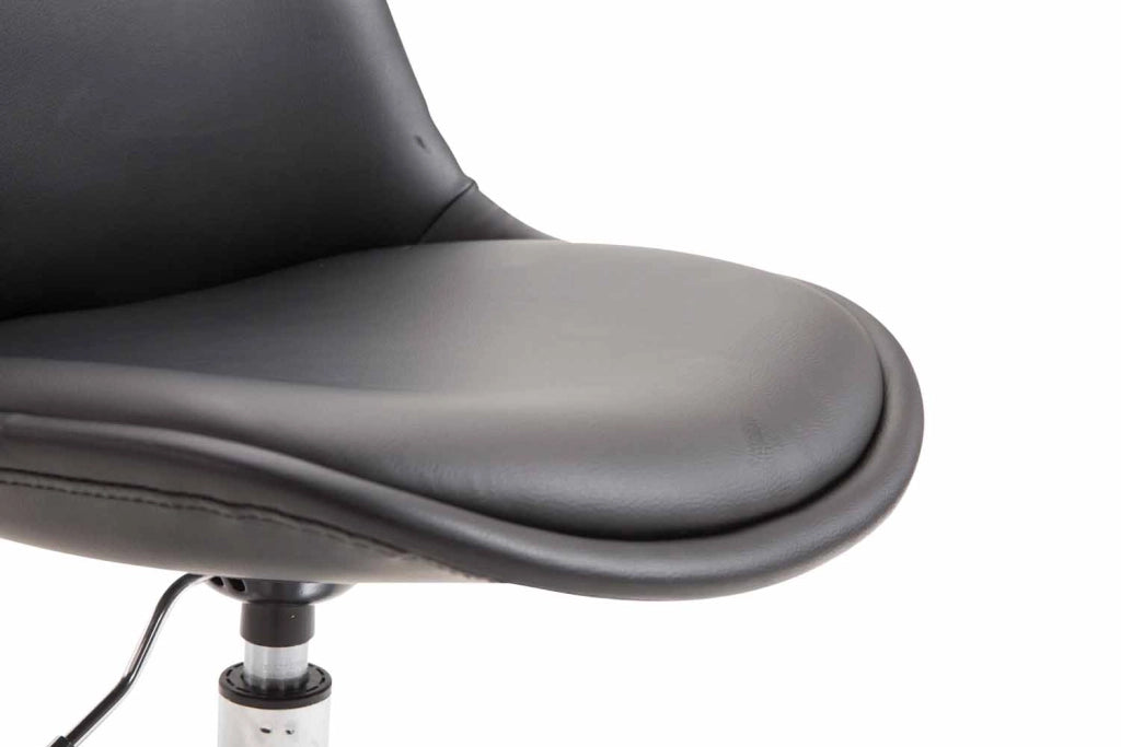 Sedia da pranzo MAVERICK in similpelle nero,cromo