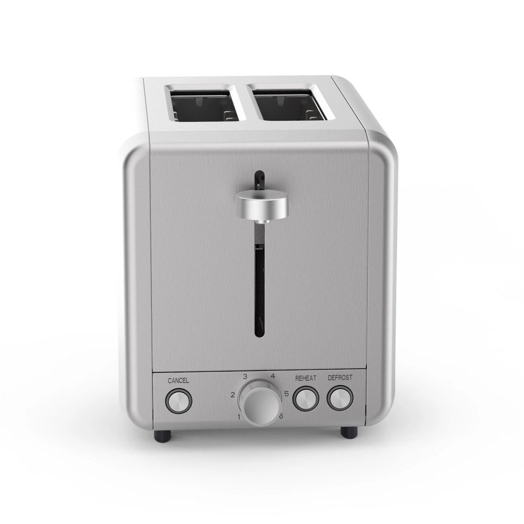 SOGO Tostapane 2 Fette 925W Acciaio Inox, Ampie Fessure, Scongelamento, Riscaldamento, Spegnimento Automatico, Vassoio Raccogli Briciole