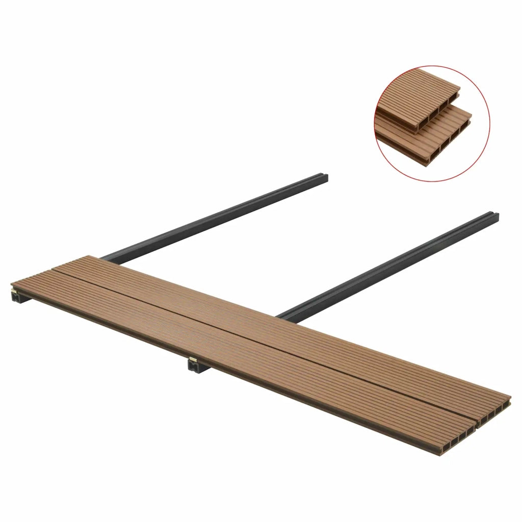 Pavimento da Deck 78 pcs Colore Teak WPC 3444786