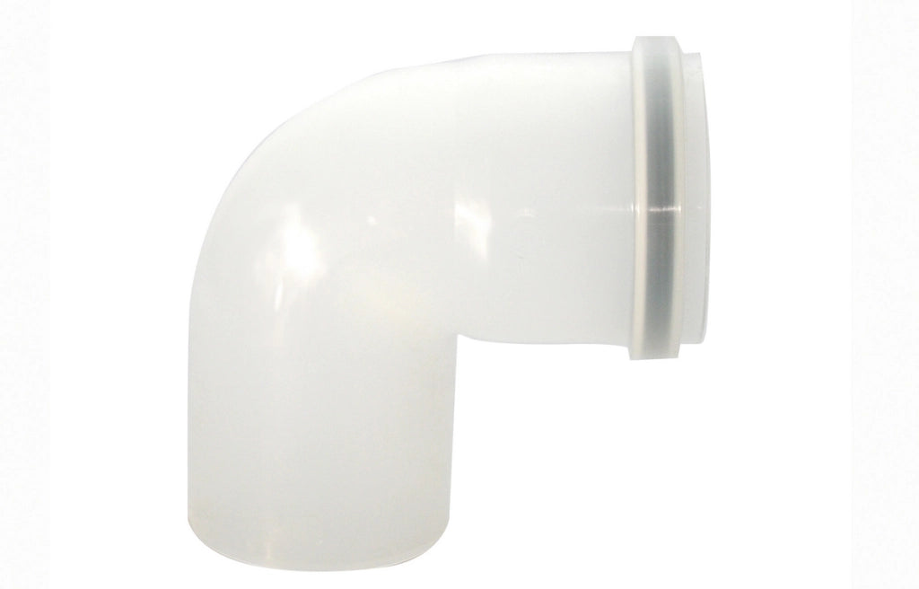 CURVA MONO-PARETE IN PPs  90  ° - LINEA CONDENSAZIONE- Diam. 80- STABI- pezzi 1