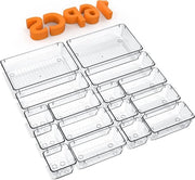 Organizzatori per scrivania trasparenti - 16 pezzi - Formato 4 - Gomme in silicone - Accessori per la cucina, gioielli e gadget per la truccatura - Accessori per ufficio
