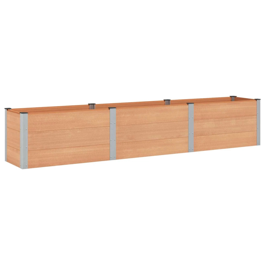 Fioriere | Cassetta per fiori | Letto rialzato da giardino Marrone 300 x 50 x 54 cm