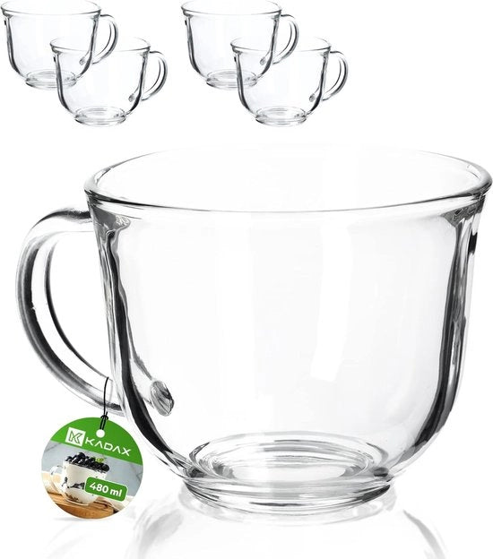 Set di bicchieri in vetro – premium qualità – bicchieri in vetro di lusso (480ml/4pz)